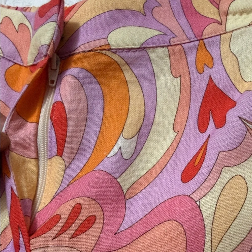Zara Kids Pink Orange Cream Swirl Flare Jeans